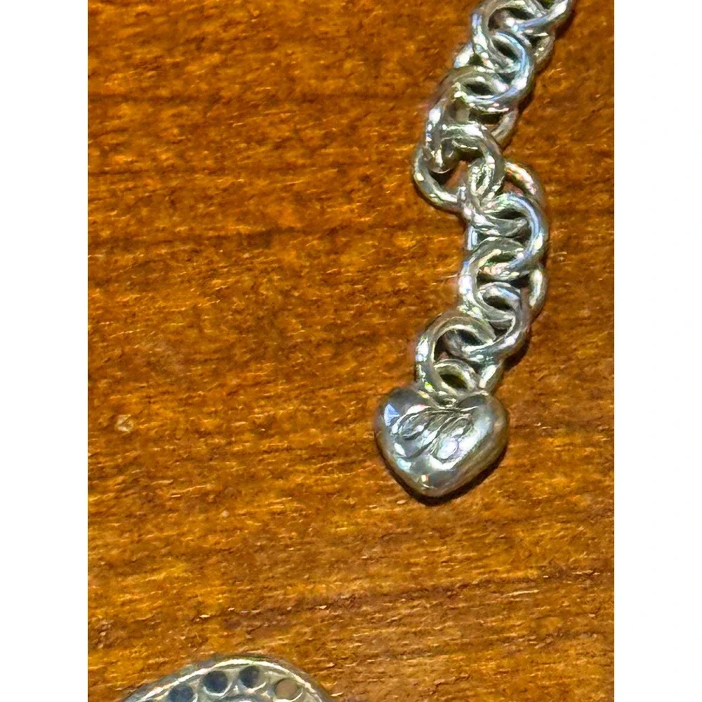 Brighton Shadow Play Silver Plated Black Enamel Scrollwork Station Long Necklace